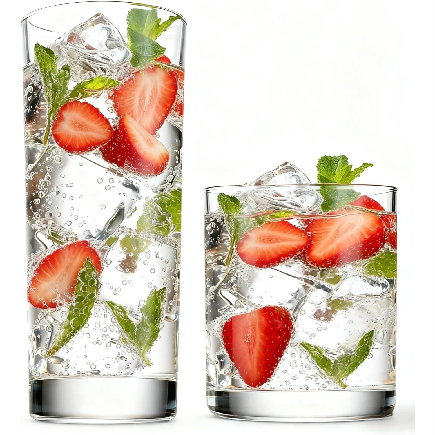 Wine Beer Images - Everyday Drinking Glasses Set of 8,