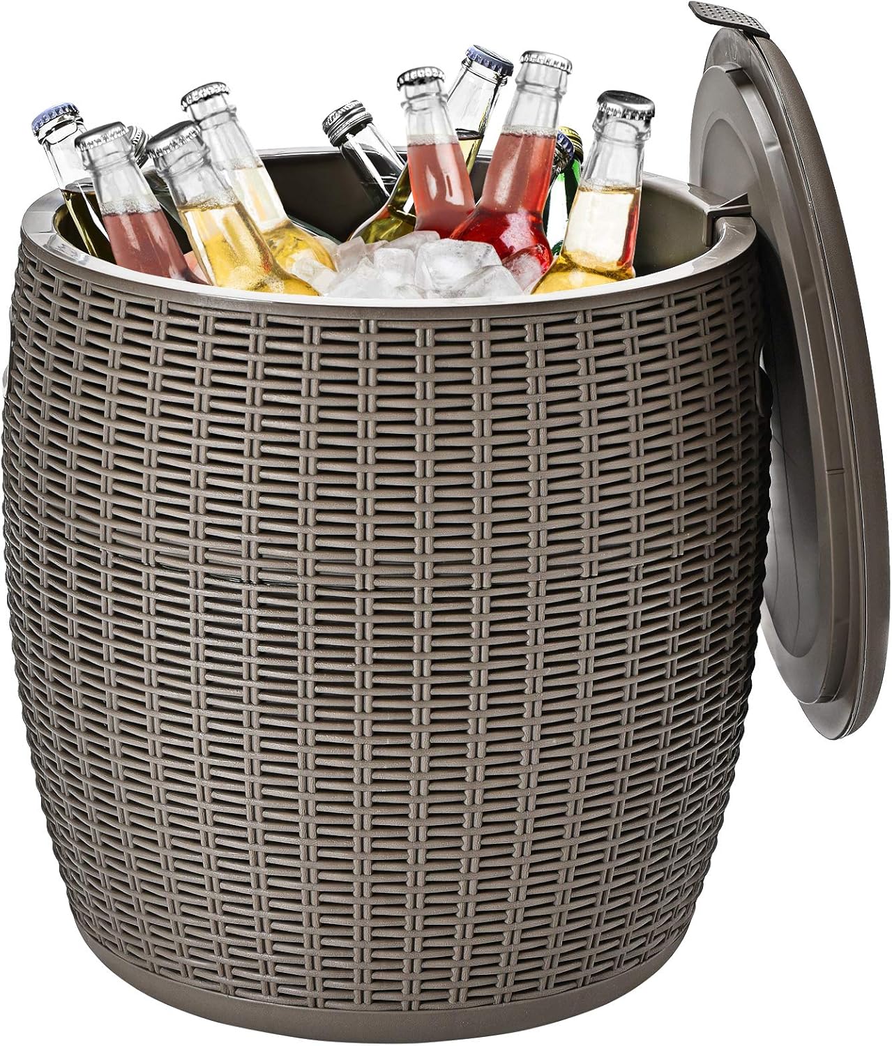 Wine Beer Images - 9.5 Gallon Wicker Ice Cooler, Outdoor