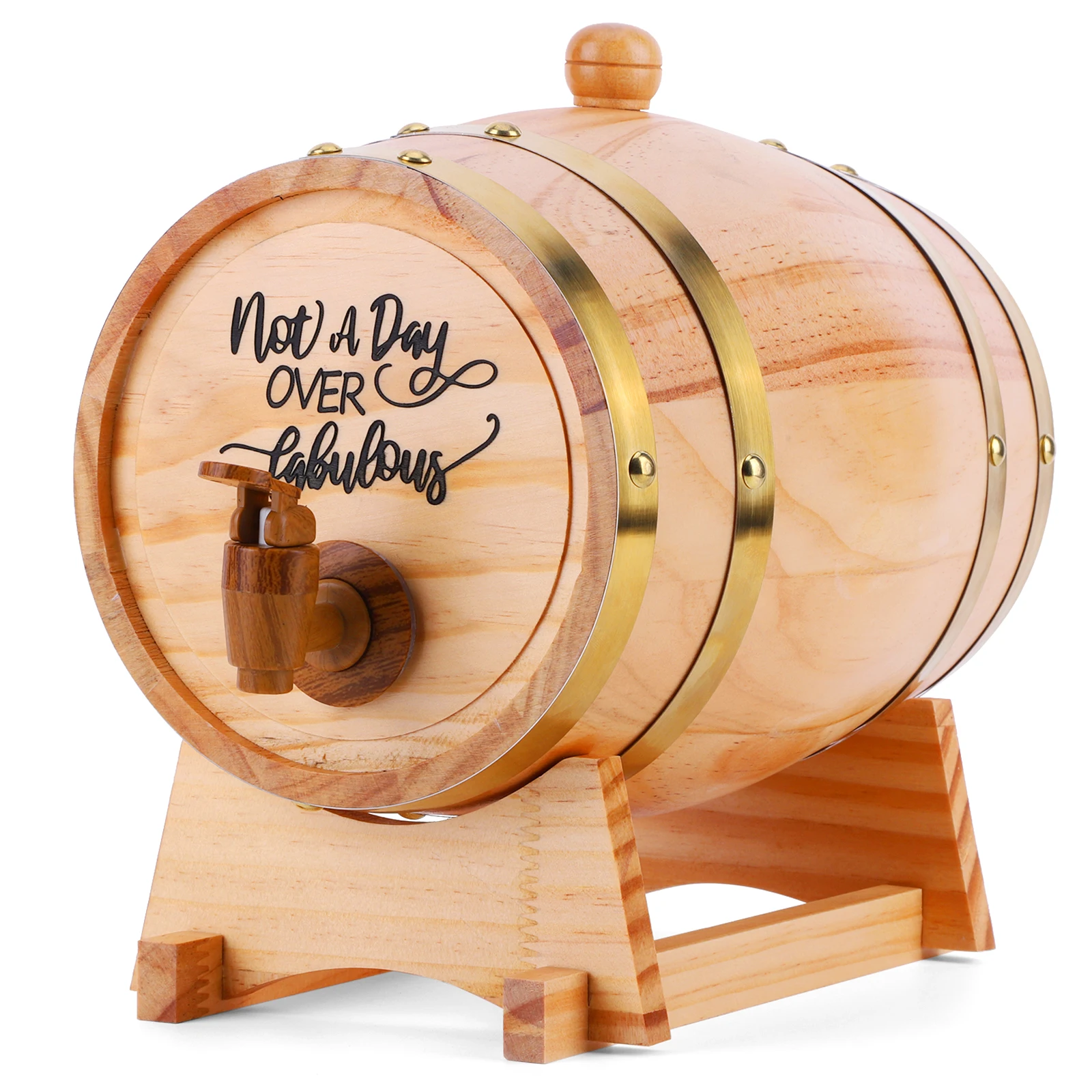 3L Wooden Whiskey Barrel with  - Wine Beer Whiskey incelemesi ve fiyatı