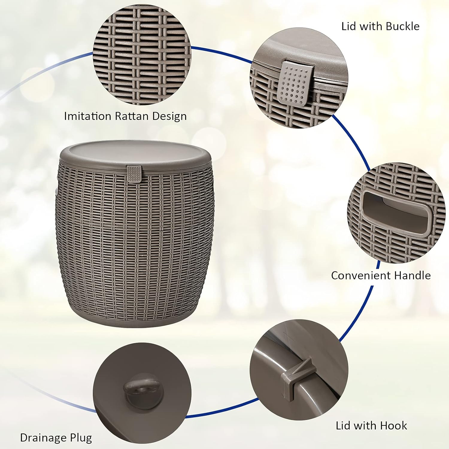 9.5 Gallon Wicker Ice Cooler,  - Wine Beer Images incelemesi ve fiyatı