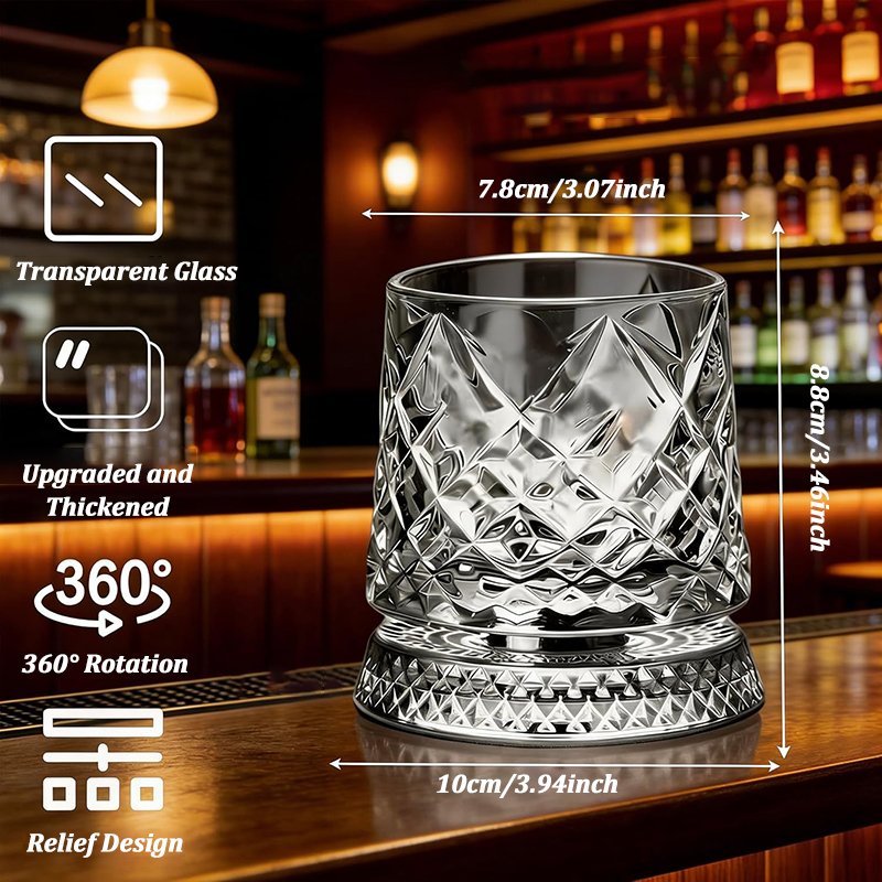 280ml Rotate Whiskey Glasses w - Wine Beer Whiskey incelemesi ve fiyatı