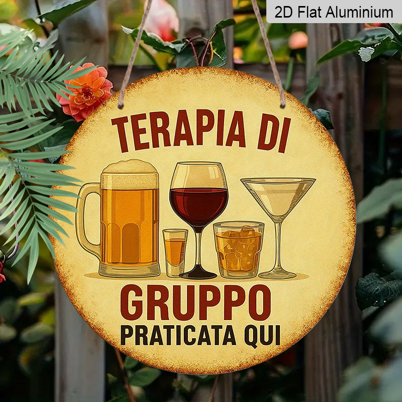 2D Flat, 1pc 7.87inchs Round A - Beer And Wine Quote incelemesi ve fiyatı