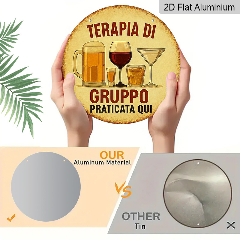 2D Flat, 1pc 7.87inchs Round A - Beer And Wine Quote incelemesi ve fiyatı