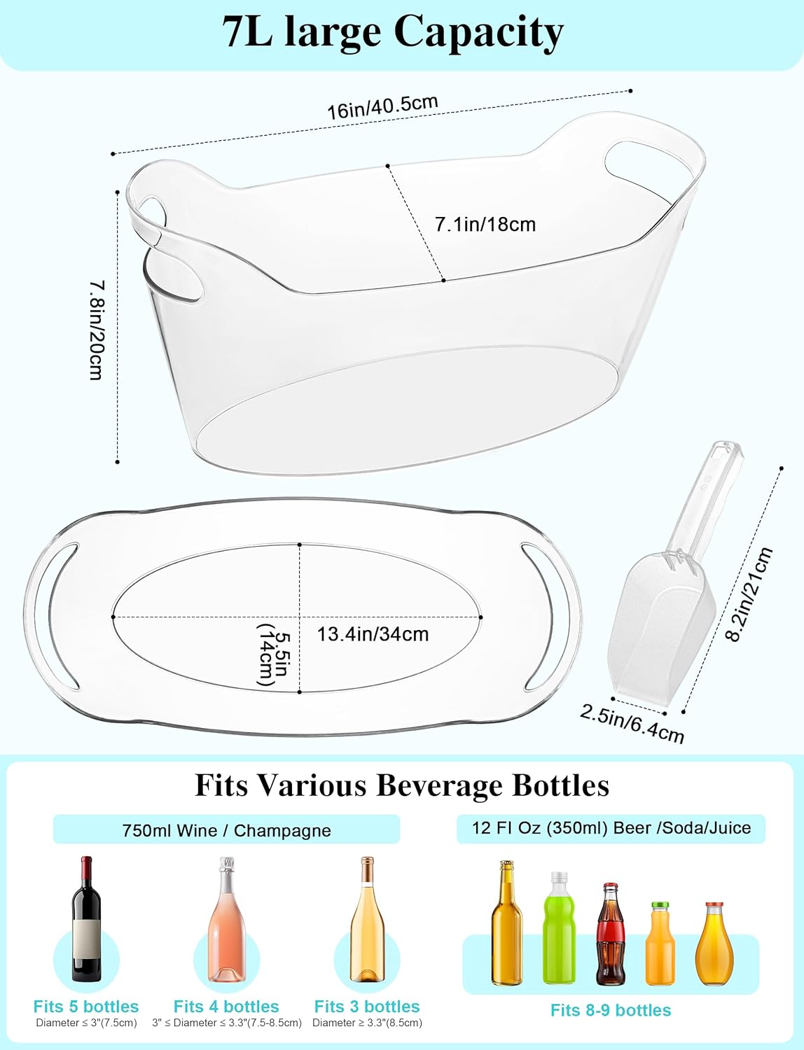 7L Ice Buckets for Parties, 2- - Wine Beer Images incelemesi ve fiyatı