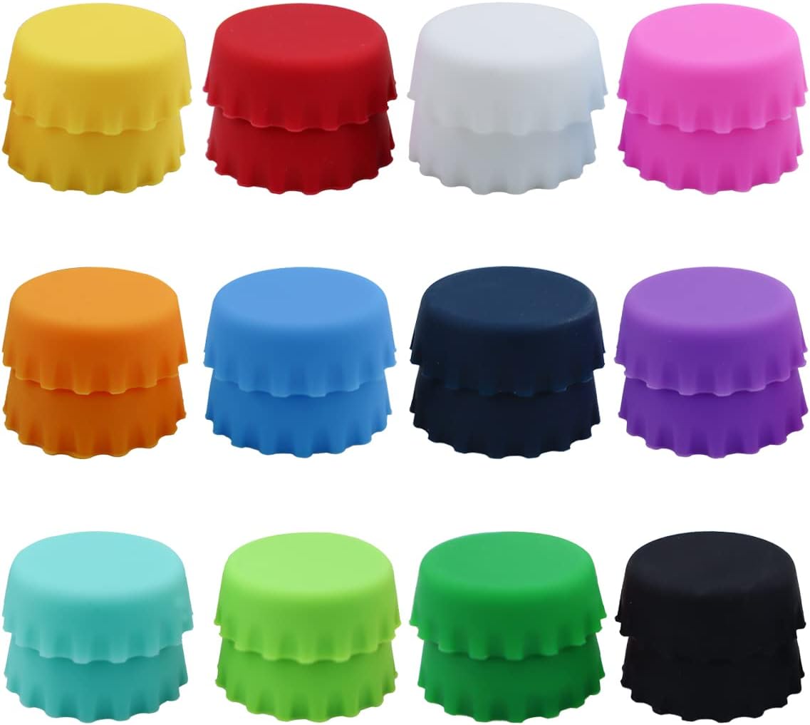 24 PCS Silicone Rubber Bottle  - Wine Beer Images incelemesi ve fiyatı
