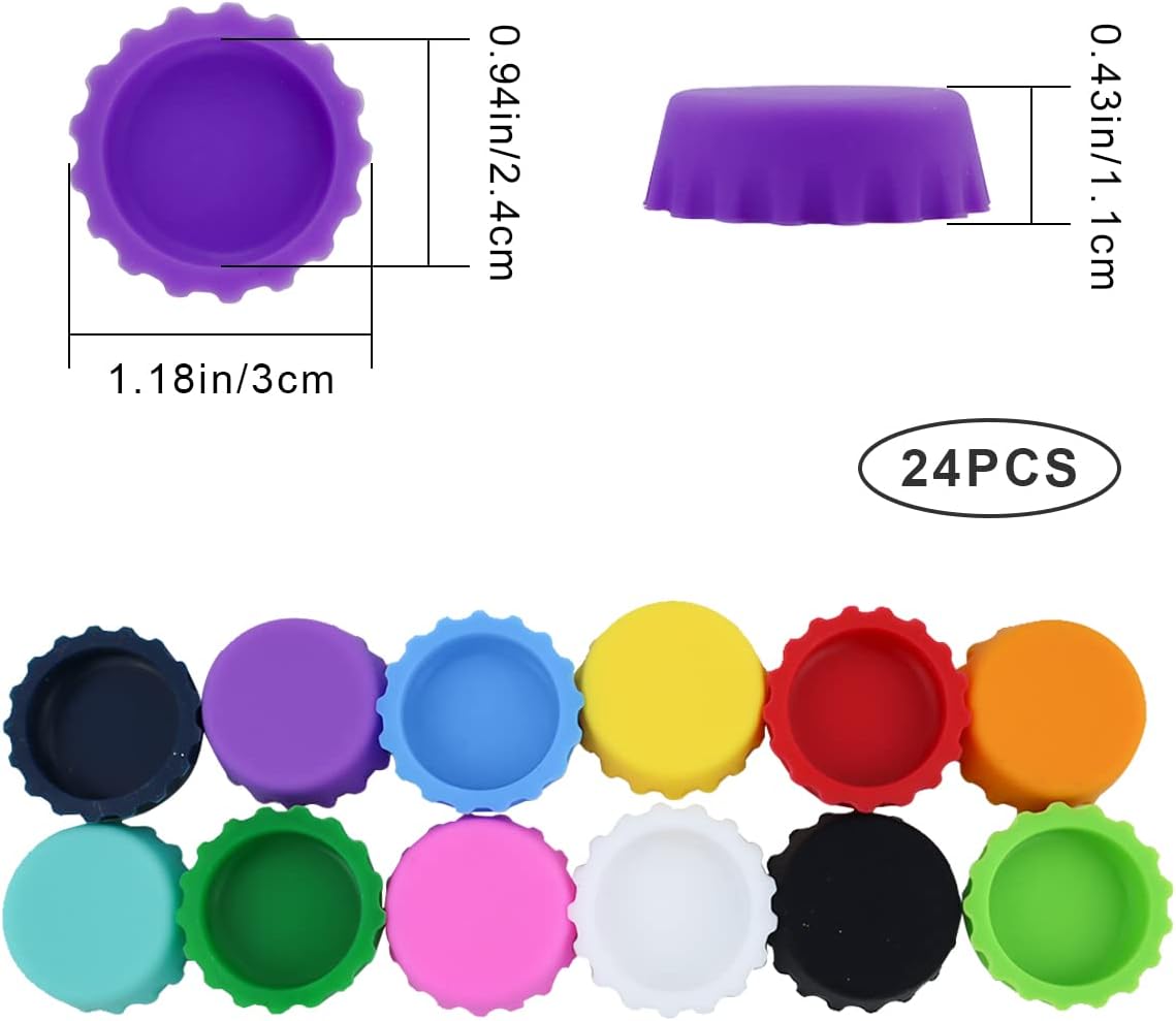 24 PCS Silicone Rubber Bottle  - Wine Beer Images incelemesi ve fiyatı