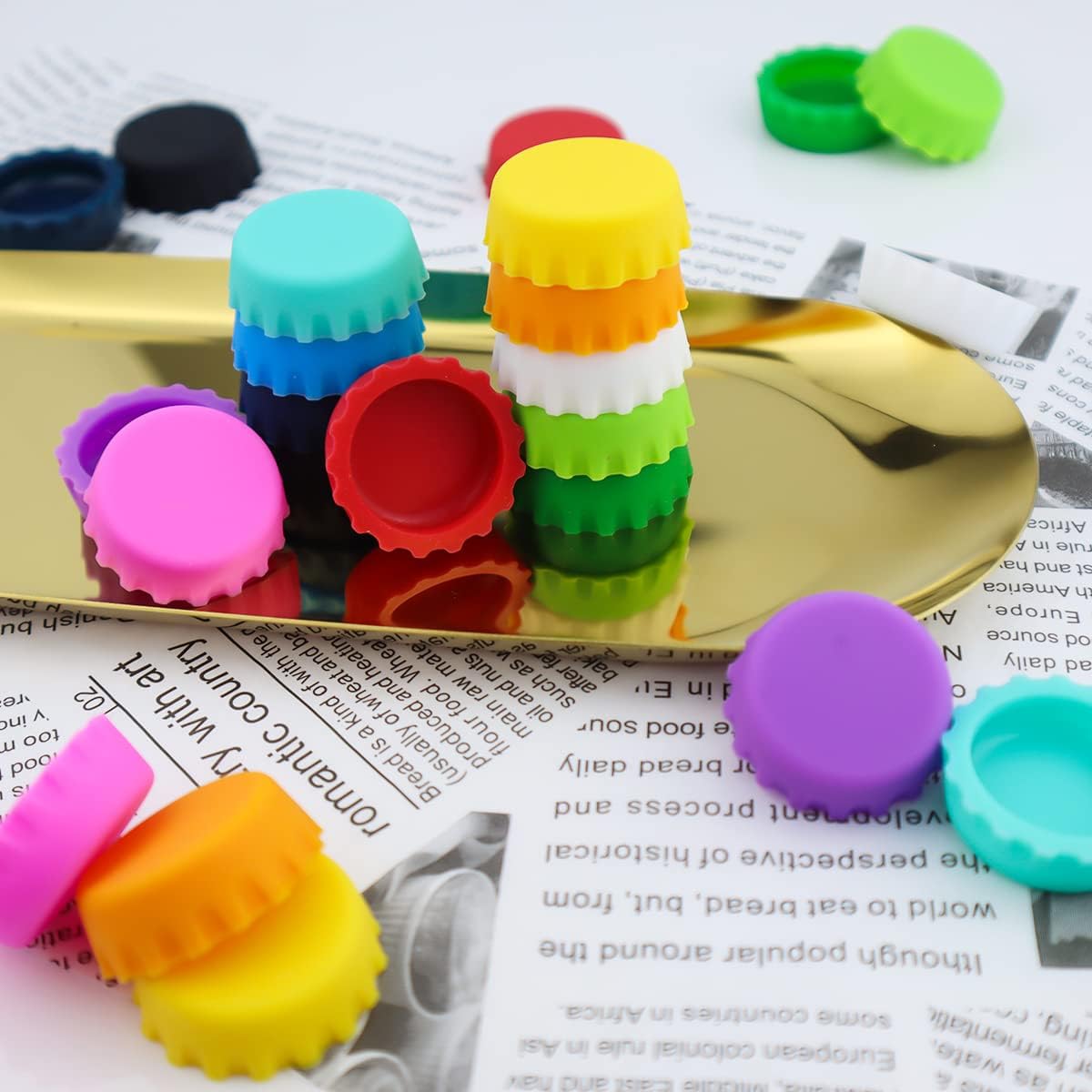 24 PCS Silicone Rubber Bottle  - Wine Beer Images incelemesi ve fiyatı