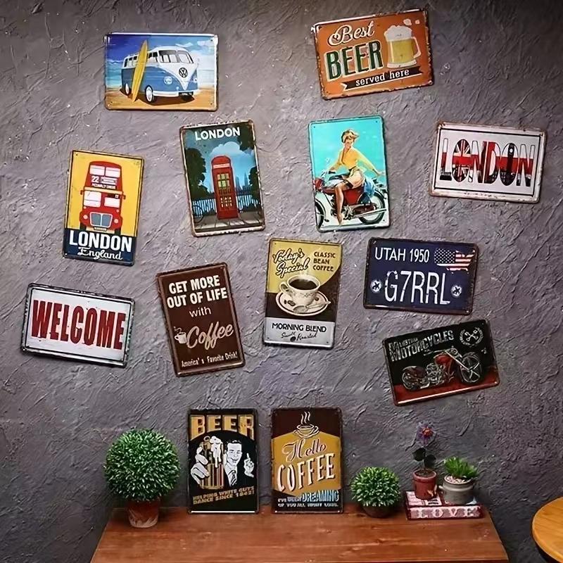 High Definition Metal Tin Sign - Beer And Wine Quote incelemesi ve fiyatı