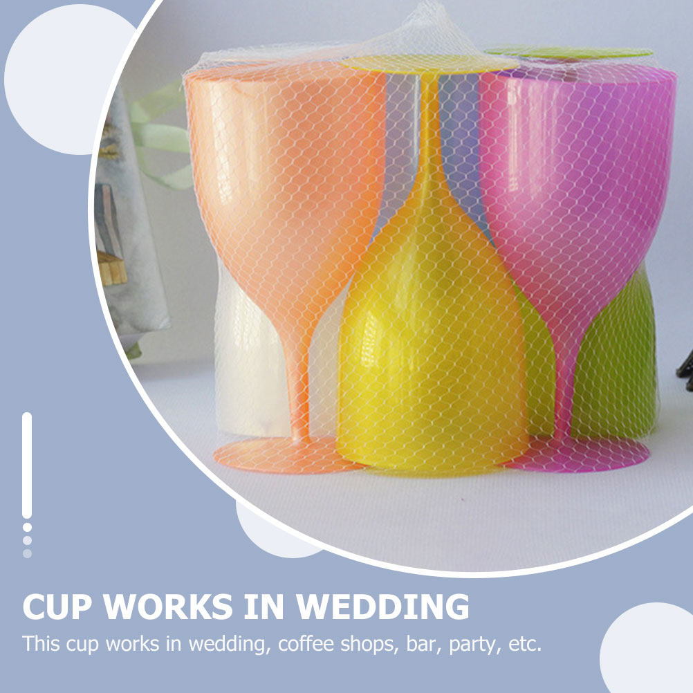 6Pcs Colorful Plastic Goblet S - Wine Beer Whiskey incelemesi ve fiyatı