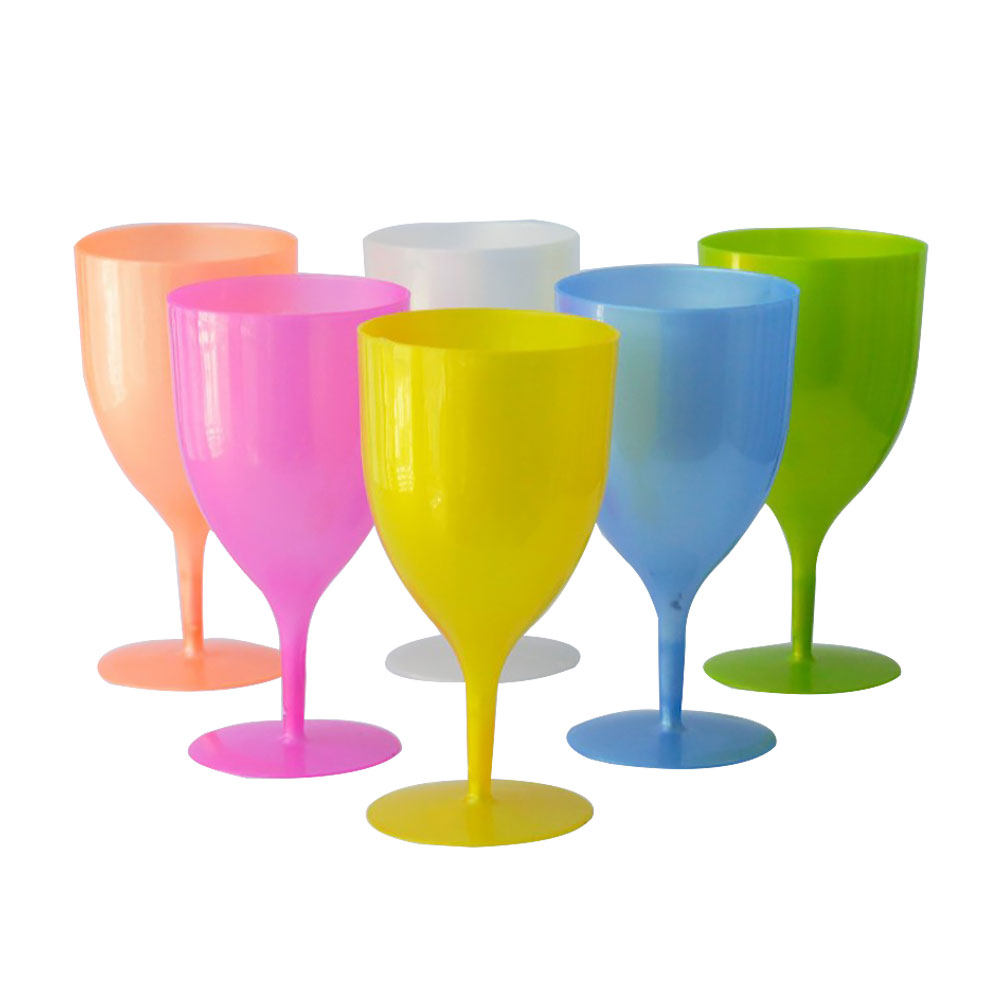 6Pcs Colorful Plastic Goblet S - Wine Beer Whiskey incelemesi ve fiyatı