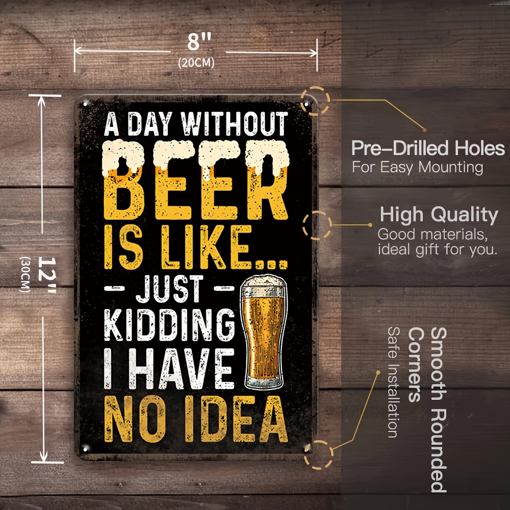 High Definition Metal Tin Sign - Beer And Wine Quote incelemesi ve fiyatı