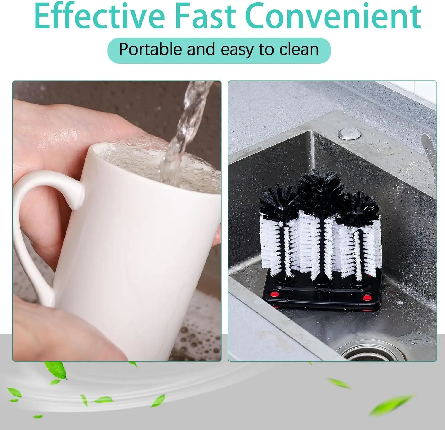 3-Head Cup Washer Brush with S - Wine Beer Images incelemesi ve fiyatı