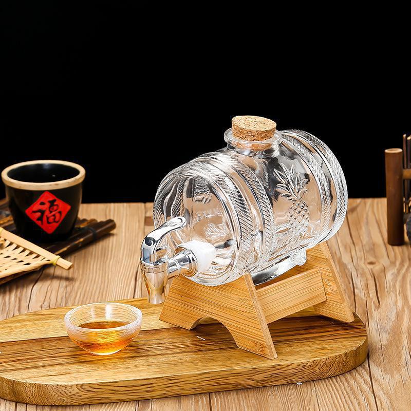 1L Glass Whiskey Barrel Wine B - Wine Beer Whiskey incelemesi ve fiyatı