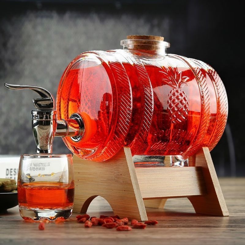 1L Glass Whiskey Barrel Wine B - Wine Beer Whiskey incelemesi ve fiyatı
