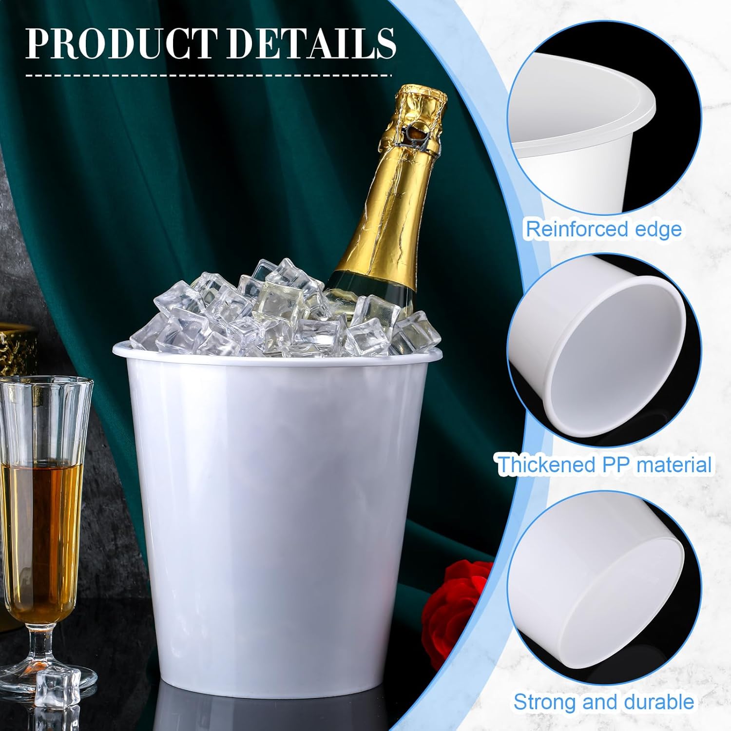 24 Plastic Ice Buckets for Par - Wine Beer Images incelemesi ve fiyatı