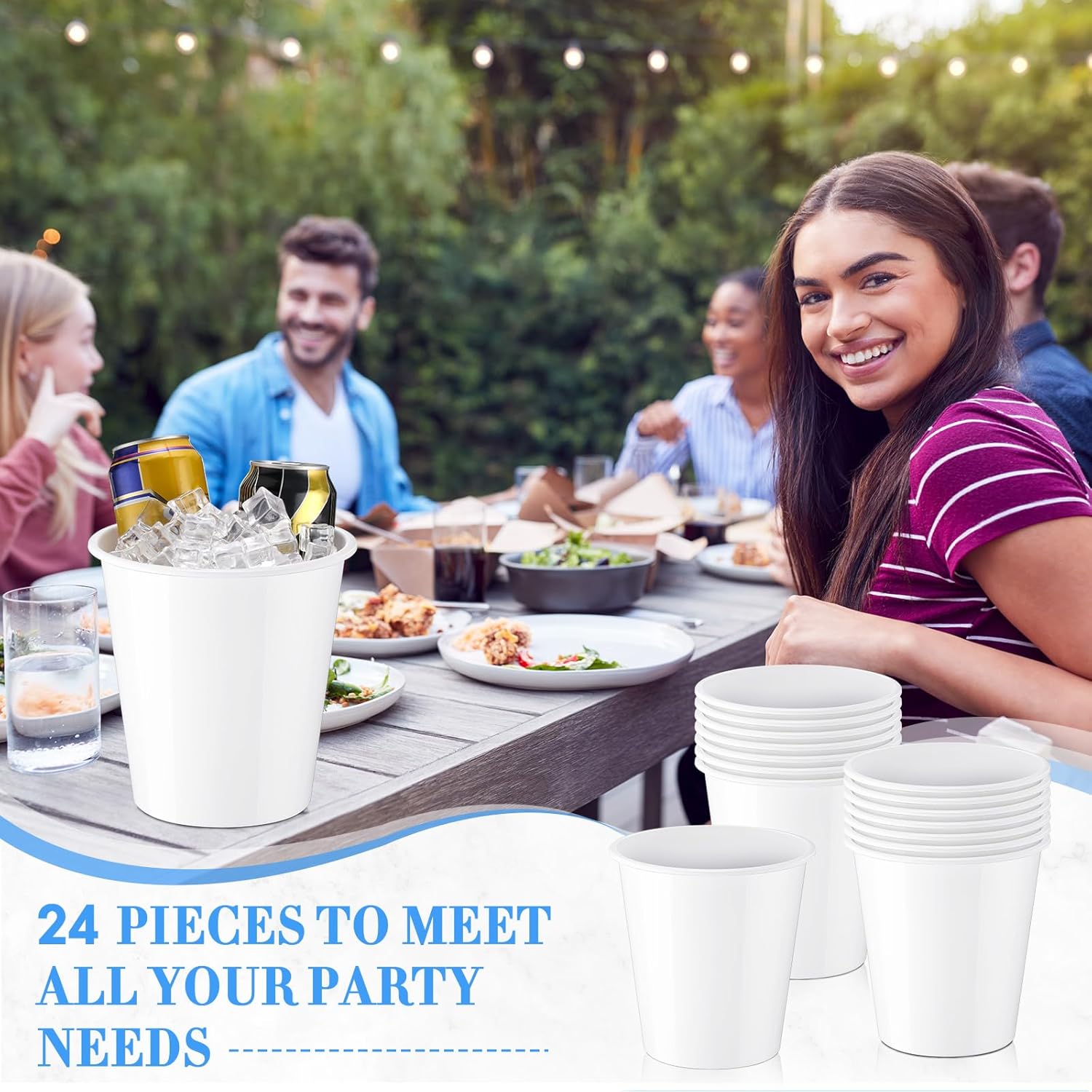 24 Plastic Ice Buckets for Par - Wine Beer Images incelemesi ve fiyatı
