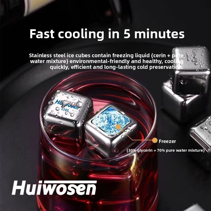 316 Stainless Steel Ice Cube R - Wine Beer Whiskey incelemesi ve fiyatı
