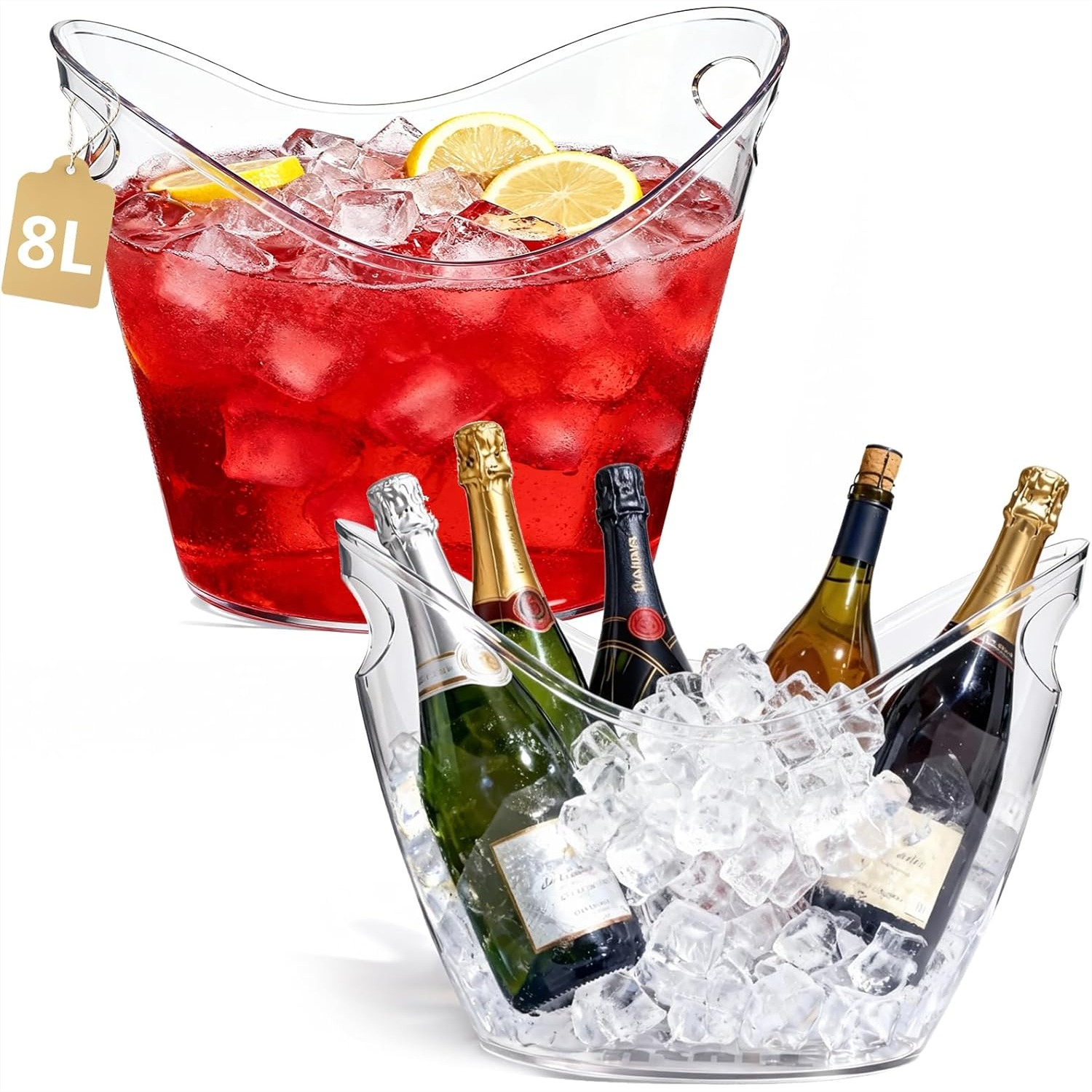 8L Clear Acrylic Ice Bucket fo - Wine Beer Images incelemesi ve fiyatı