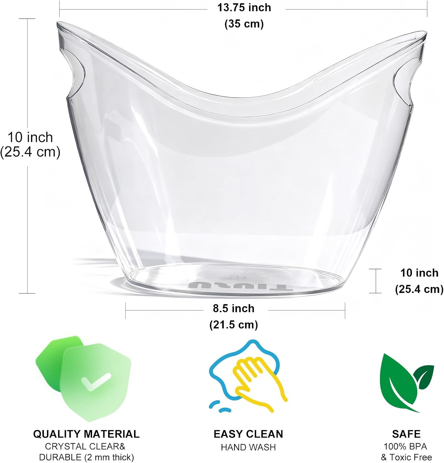 8L Clear Acrylic Ice Bucket fo - Wine Beer Images incelemesi ve fiyatı