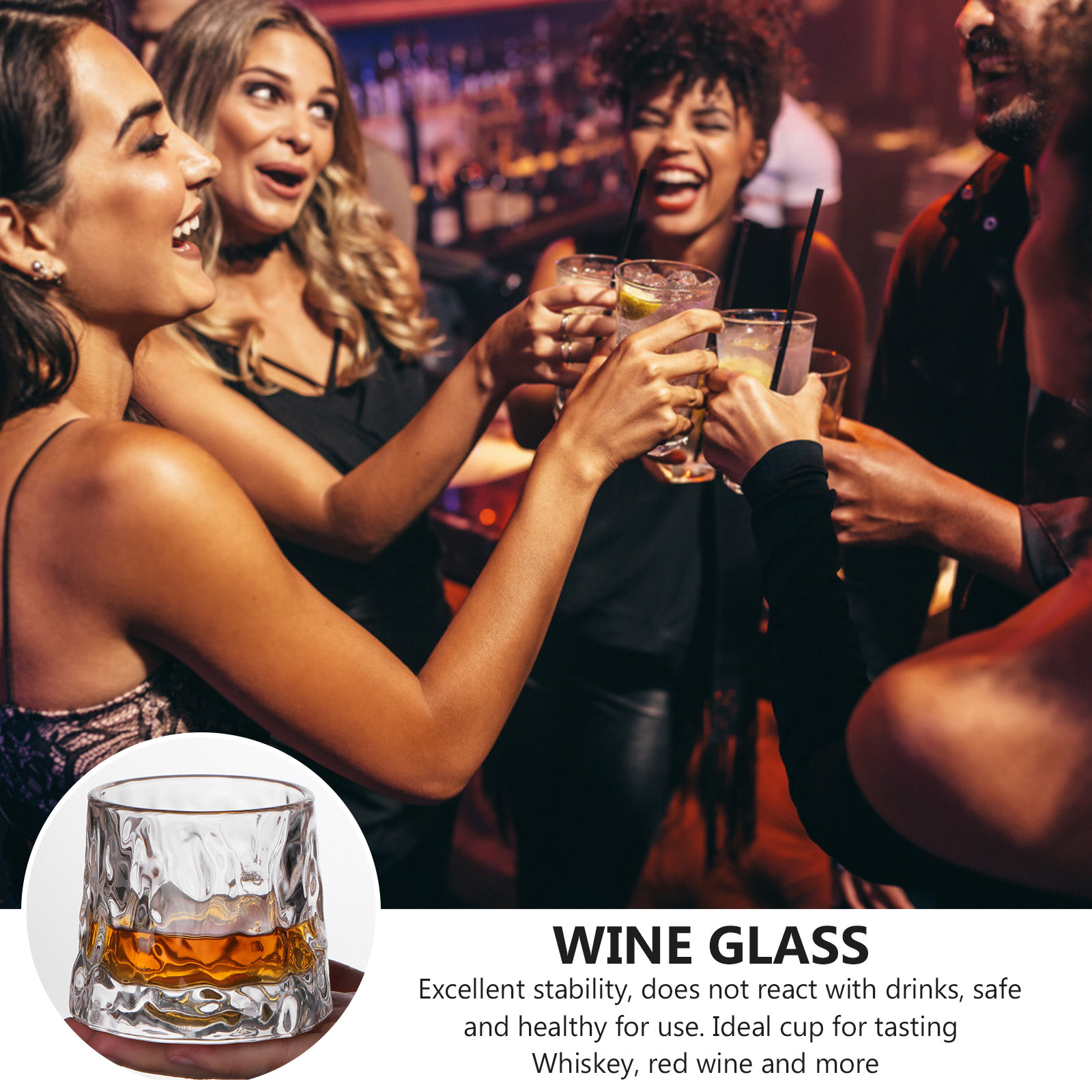 1Pcs Hammered Wine Glass Cup P - Wine Beer Whiskey incelemesi ve fiyatı