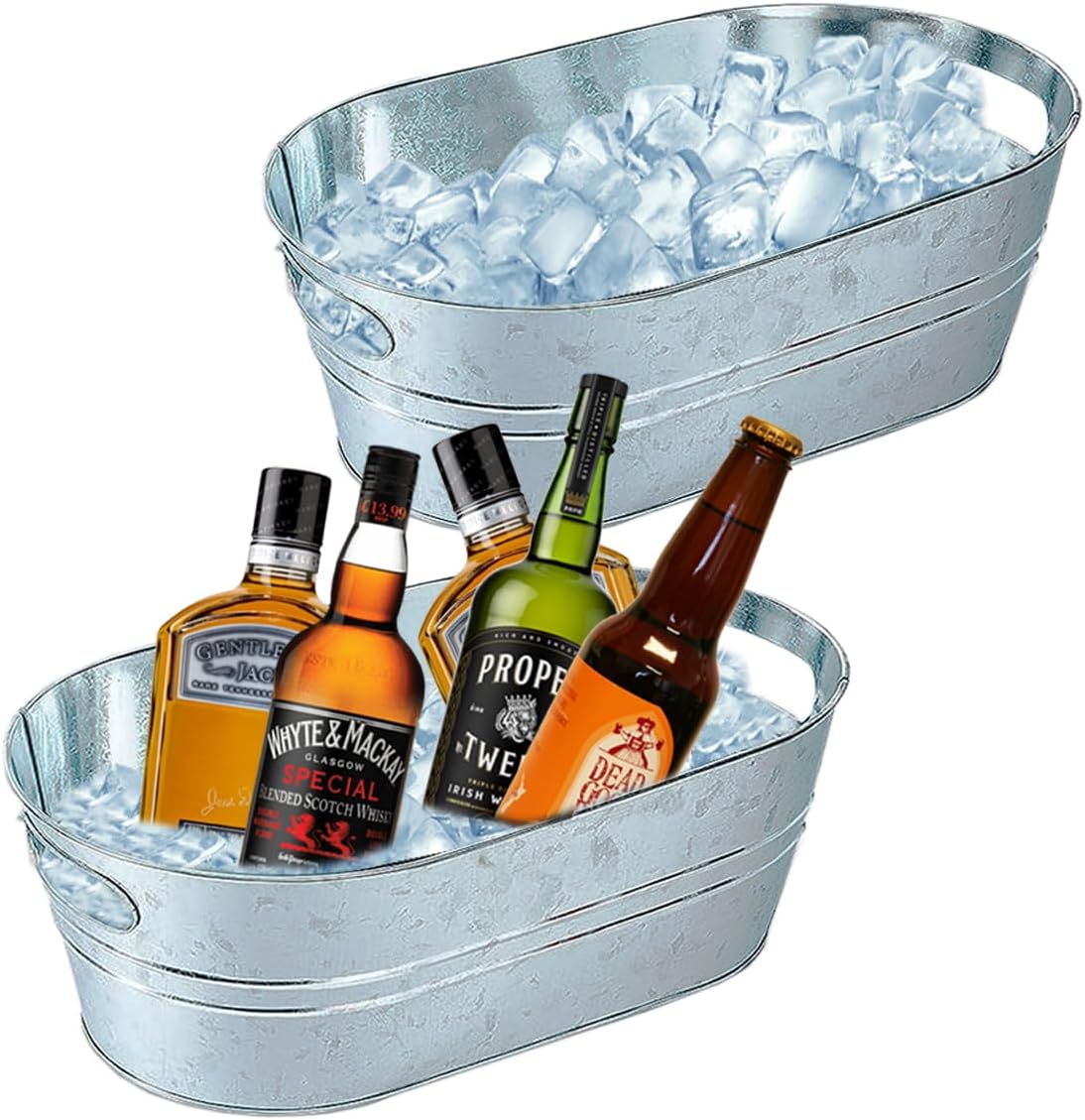 2 Pack Large Galvanized Ice Bu - Wine Beer Images incelemesi ve fiyatı