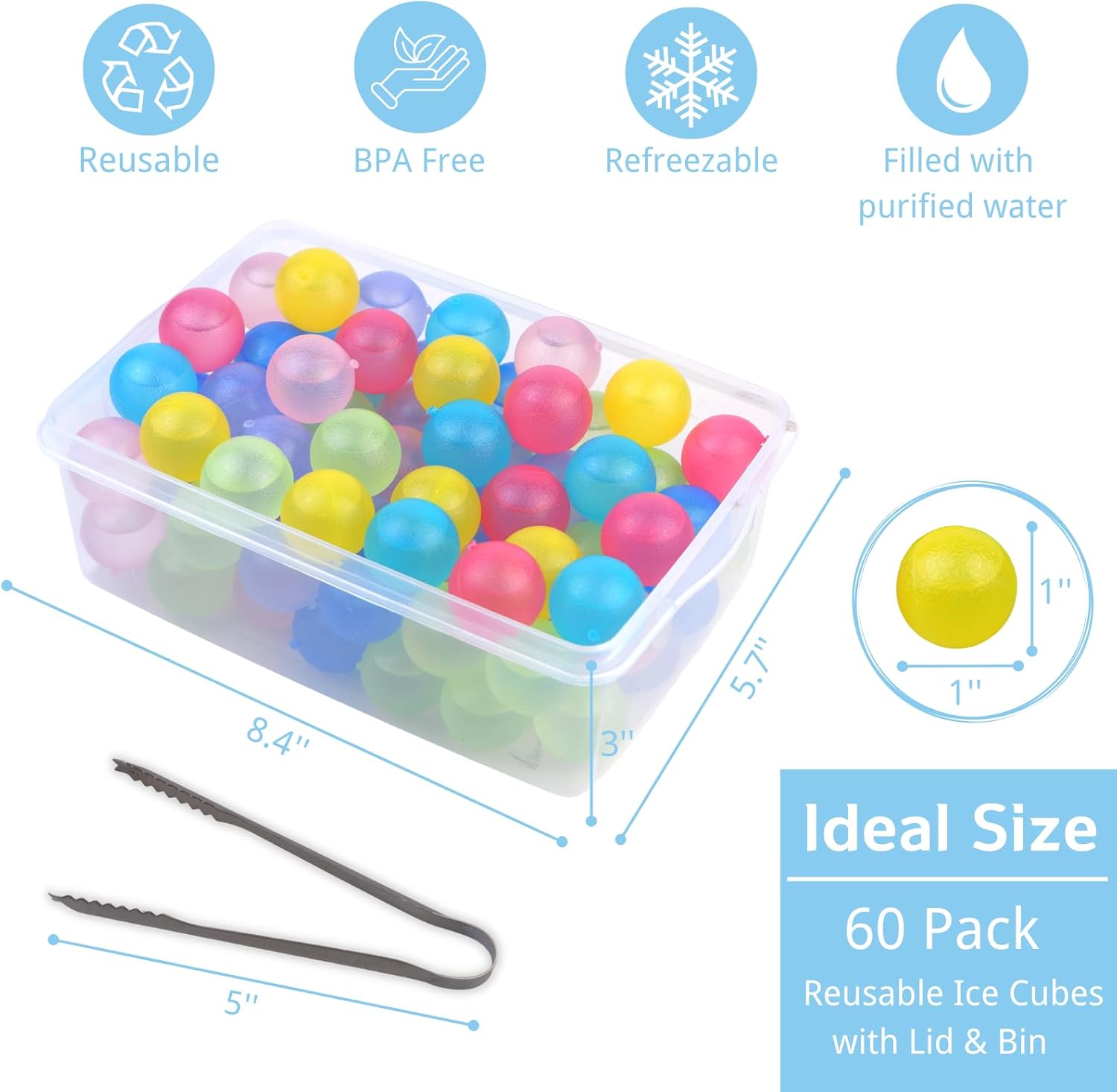 60 Pack Reusable Ice Cubes Rou - Wine Beer Images incelemesi ve fiyatı